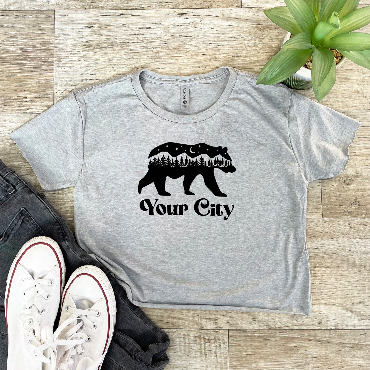 a t - shirt that says your city with a bear on it