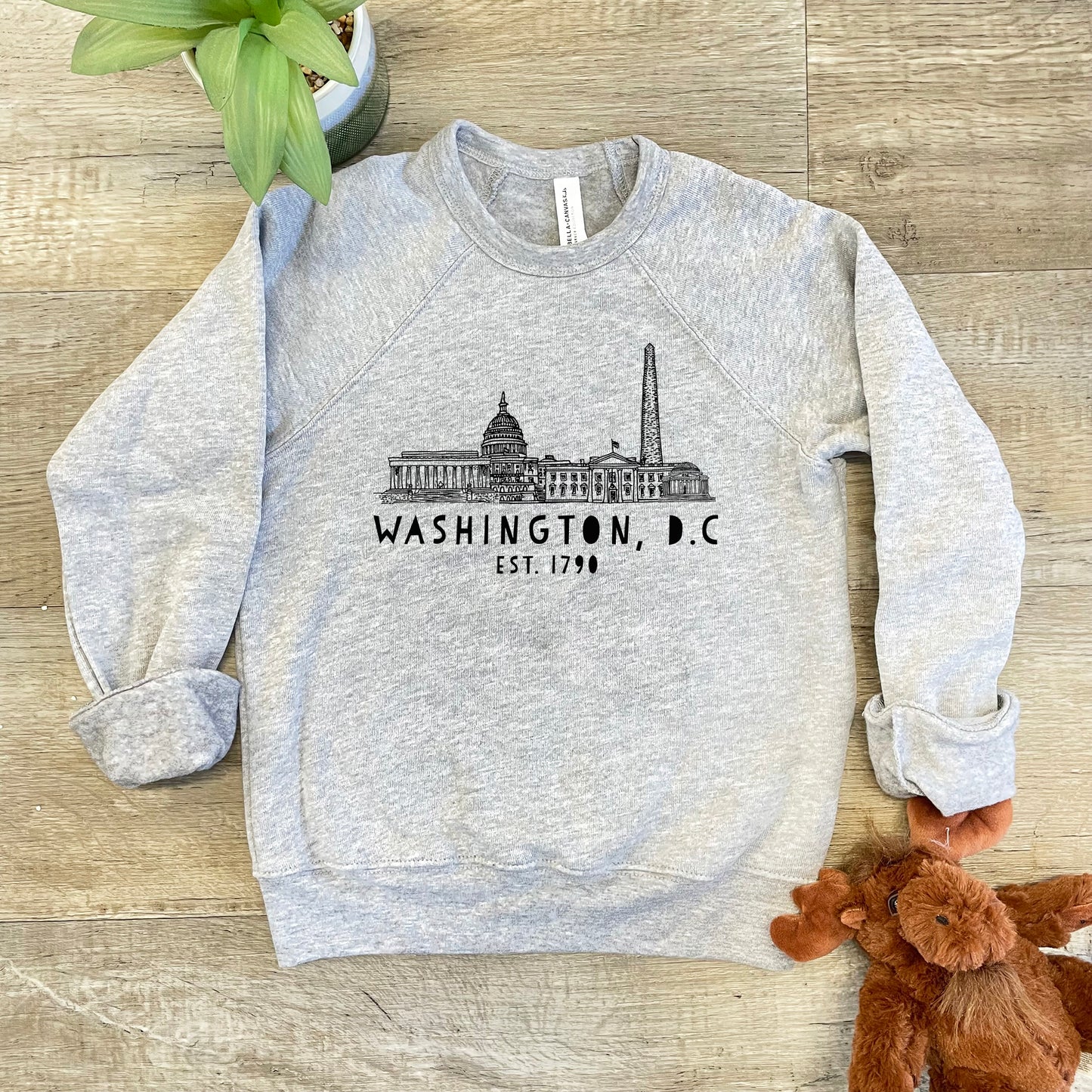 Downtown Washington DC - Kid's Sweatshirt - Heather Gray or Mauve