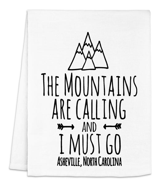 the mountains are calling and i must go tea towel
