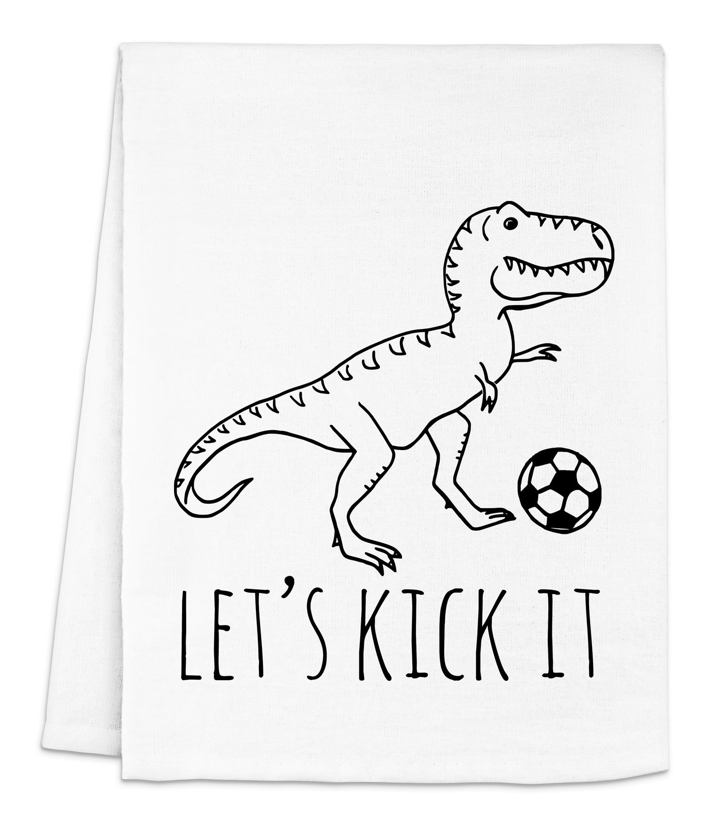 a black and white drawing of a dinosaur kicking a soccer ball