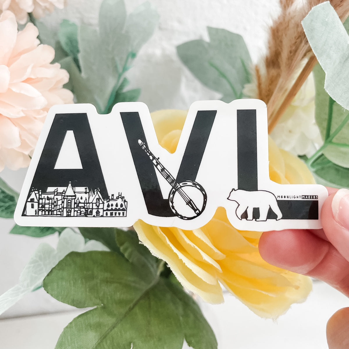 AVL (Asheville) - Die Cut Sticker