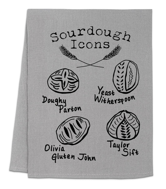 a dish towel with the words sourdough lions on it
