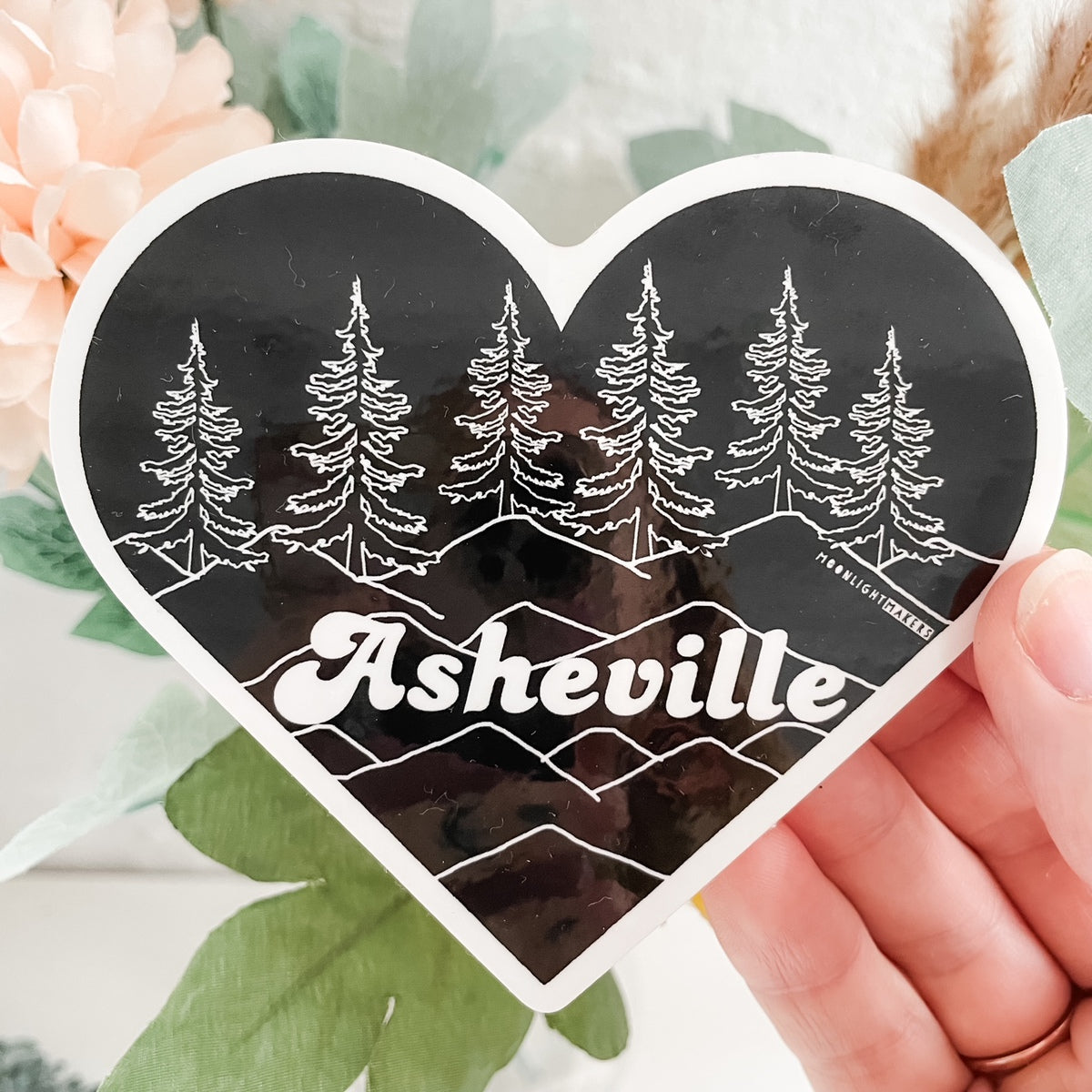 Asheville Heart - Die Cut Sticker