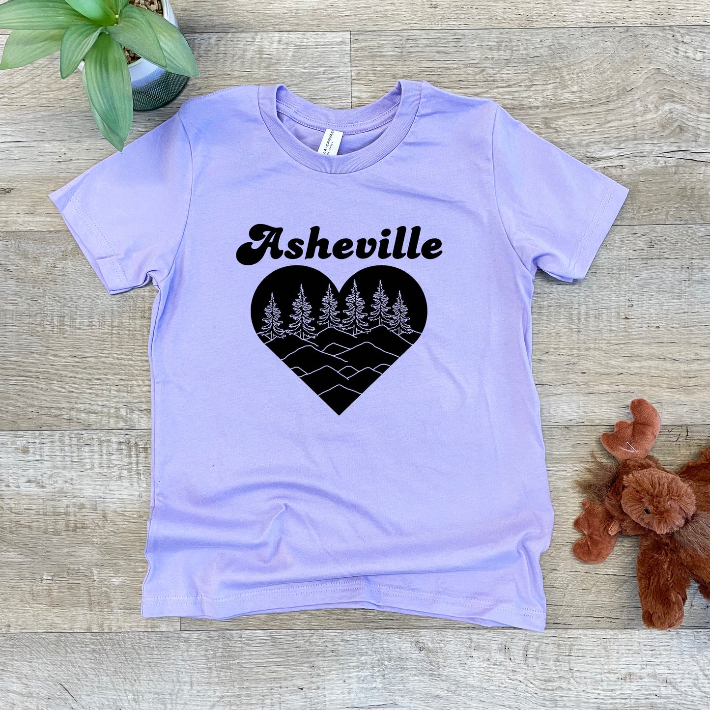 Asheville Heart - Kid's Tee - Columbia Blue or Lavender