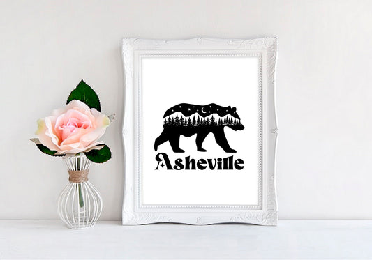 Asheville Bear - 8"x10" Wall Print