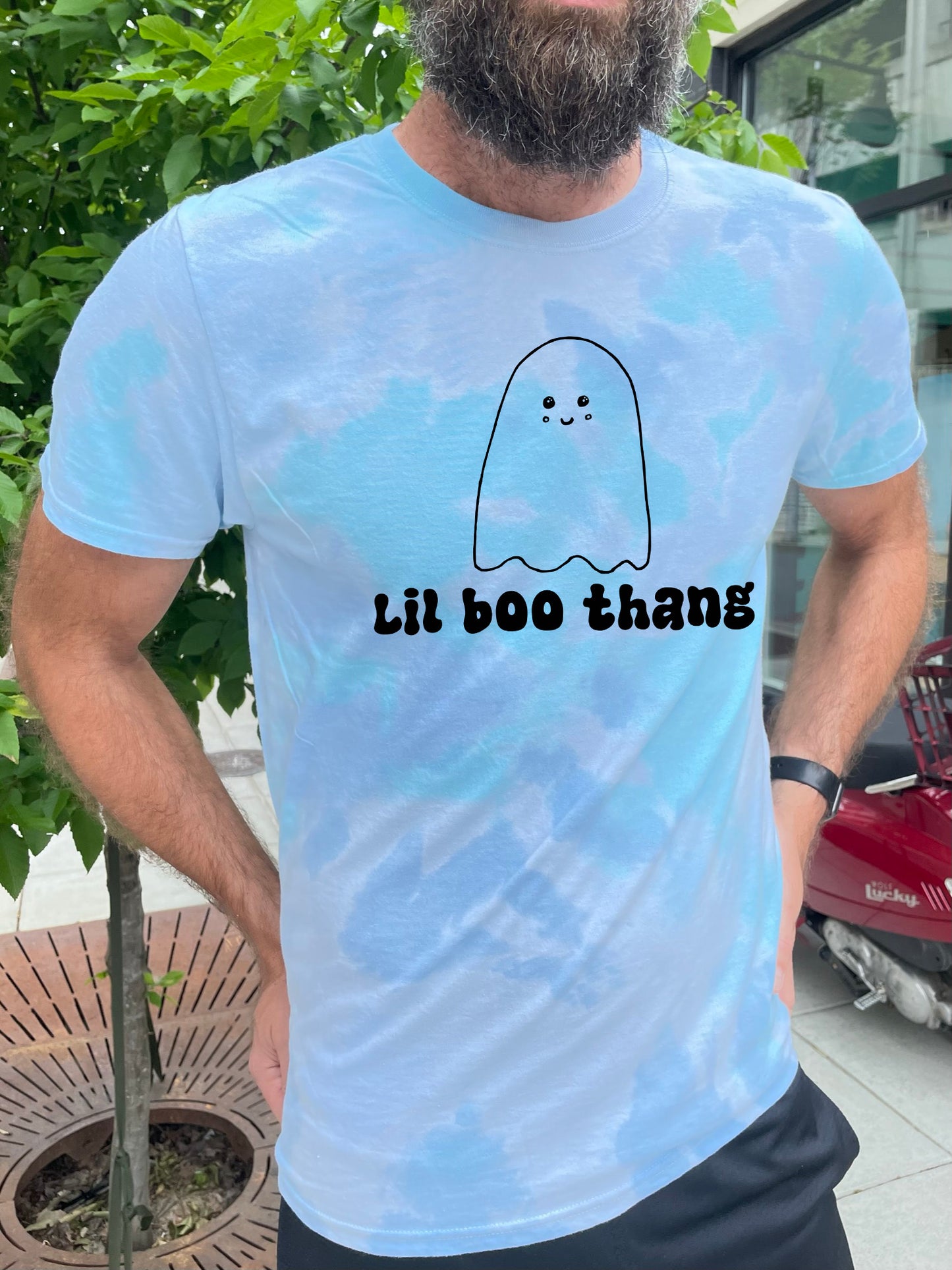 Lil Boo Thang - Mens/Unisex Tie Dye Tee - Blue