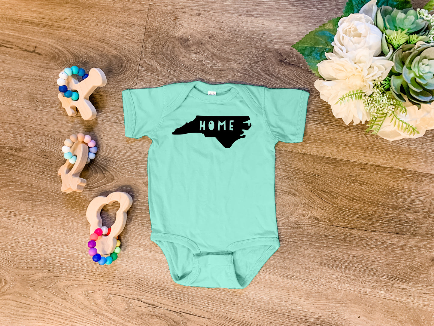 Home (North Carolina) - Onesie - Heather Gray, Chill, or Lavender