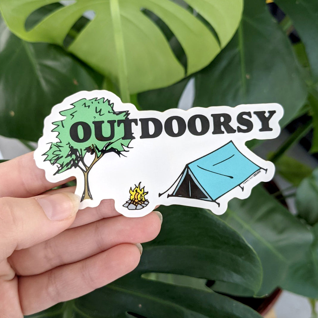 Outdoorsy - Die Cut Sticker - MoonlightMakers