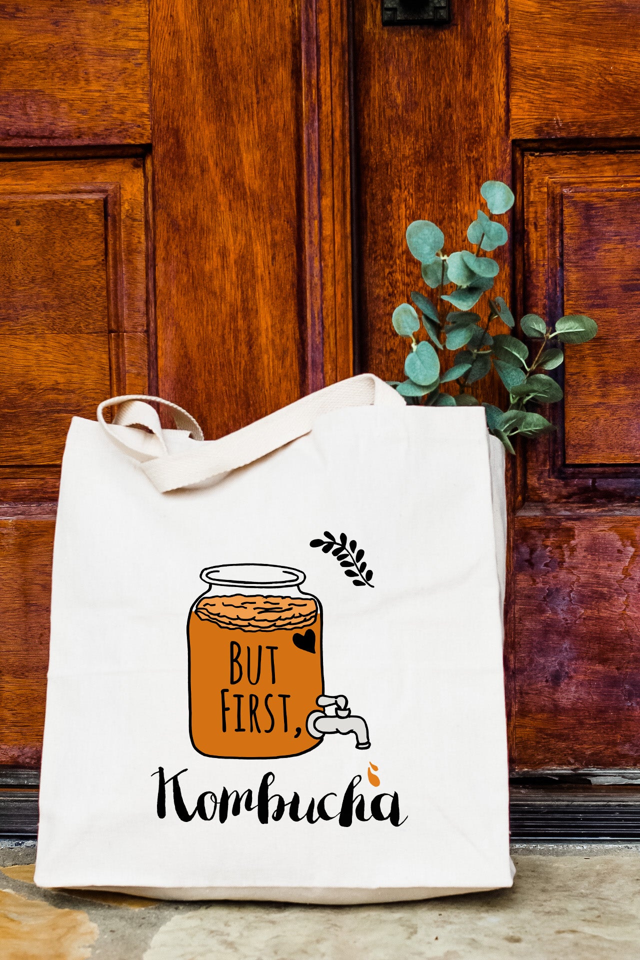 a white bag with a picture of a jar of honey on it