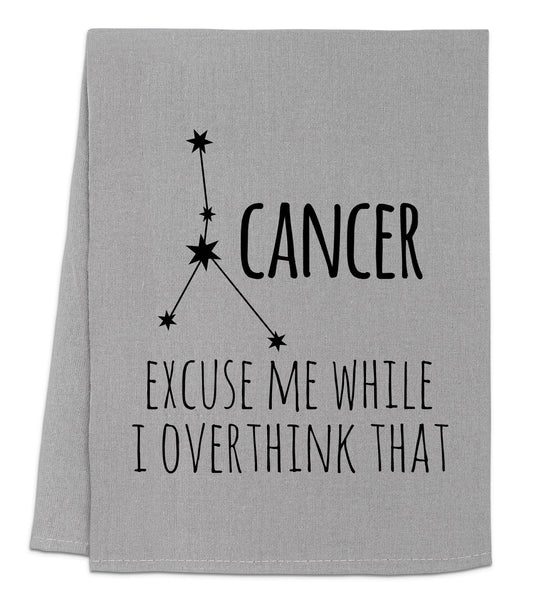 a towel with the words cancer on it