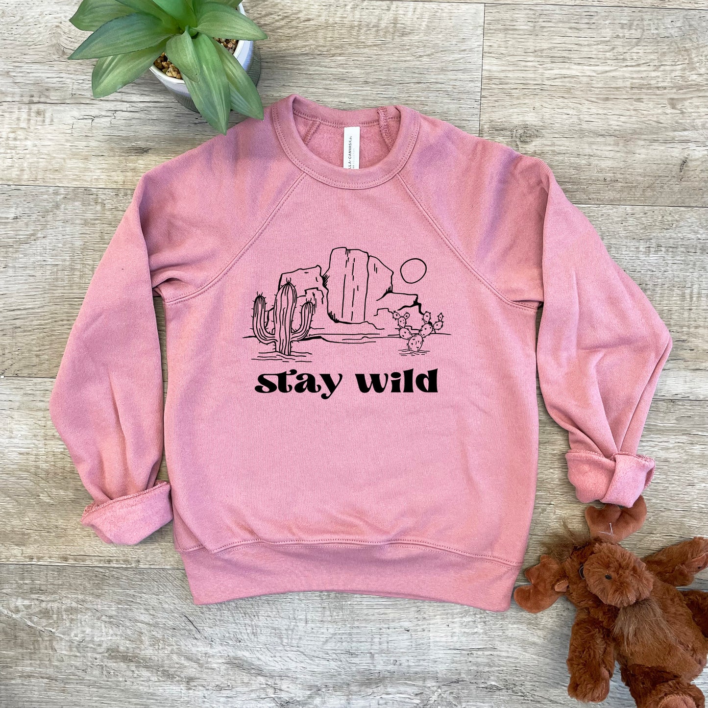 Stay Wild - Kid's Sweatshirt - Athletic Heather or Mauve