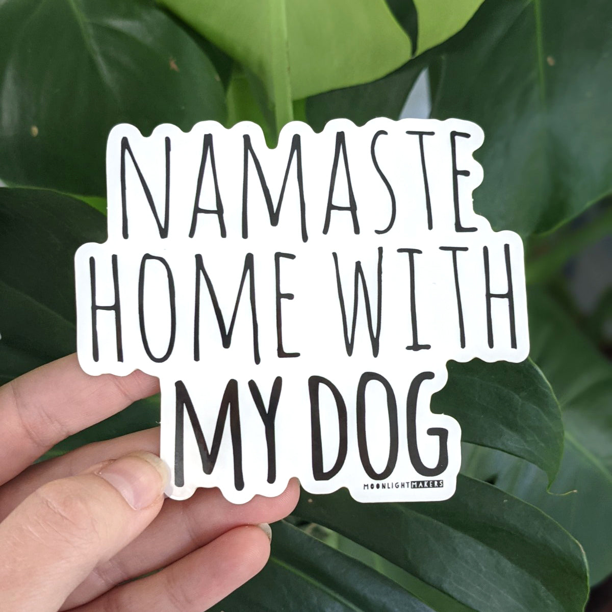 Namaste With My Dog - Die Cut Sticker - MoonlightMakers