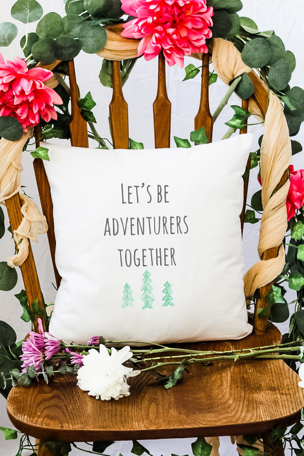 Let's Be Adventurers Together - Decorative Throw Pillow - MoonlightMakers