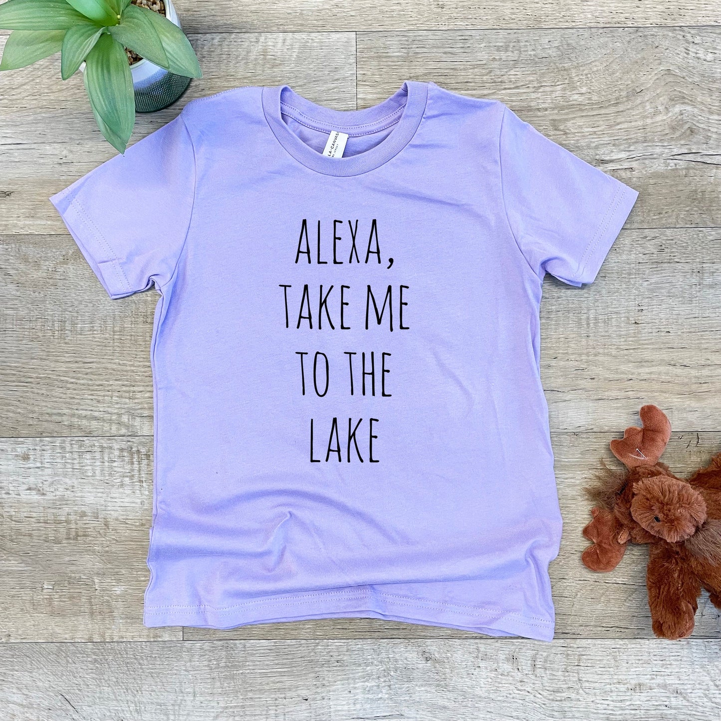 Alexa, Take Me To The Lake - Kid's Tee - Columbia Blue or Lavender