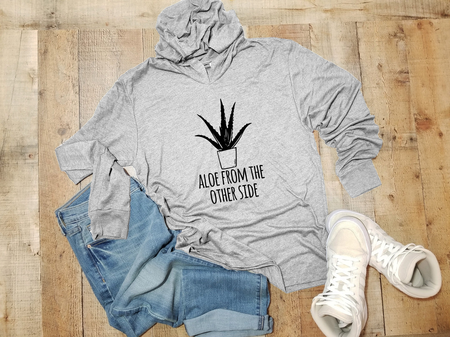 Aloe From The Other Side - Unisex T-Shirt Hoodie - Heather Gray