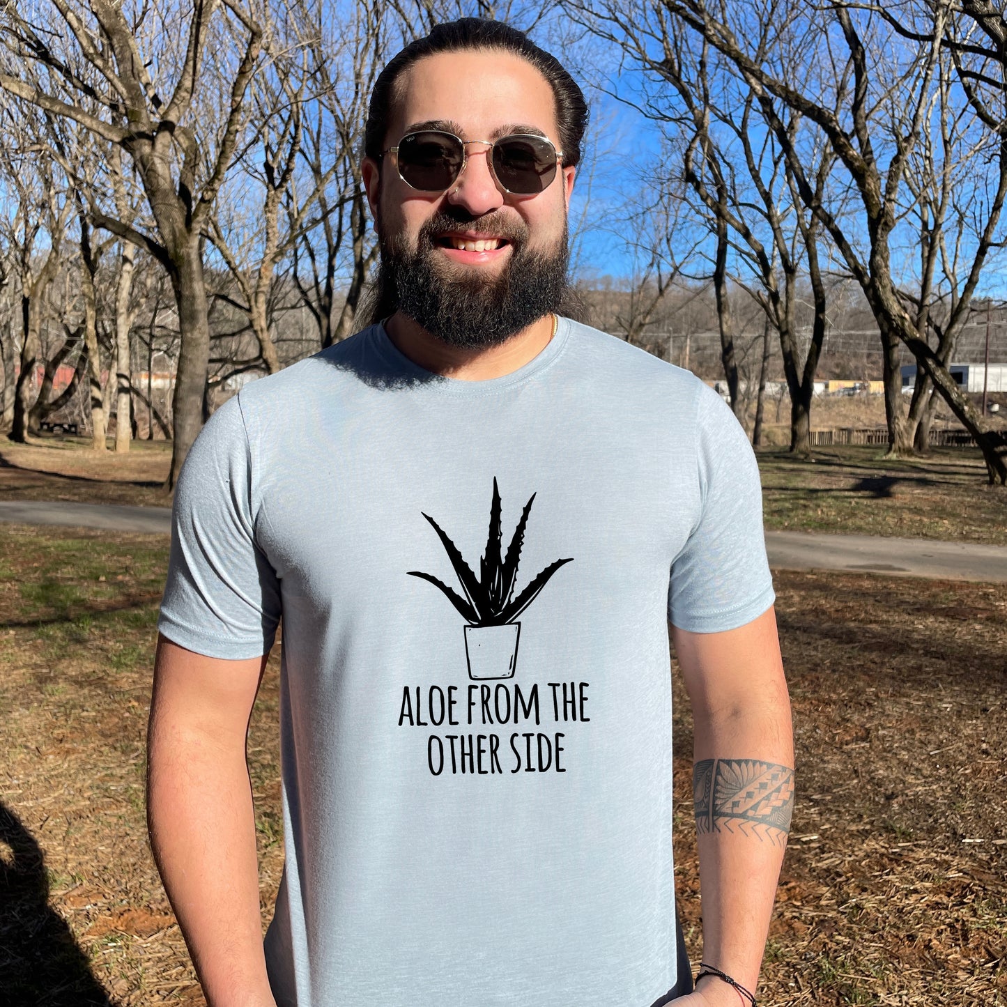 Aloe From The Other Side - Men's / Unisex Tee - Stonewash Blue or Sage