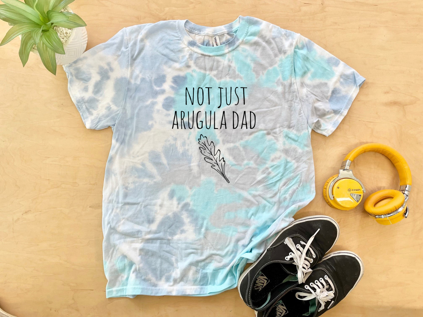 Not Just Arugula Dad - Mens/Unisex Tie Dye Tee - Blue