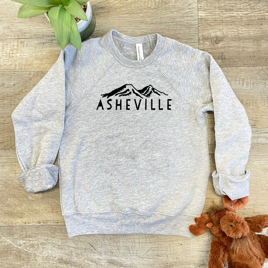 Asheville NC Mountains - Kid's Sweatshirt - Heather Gray or Mauve