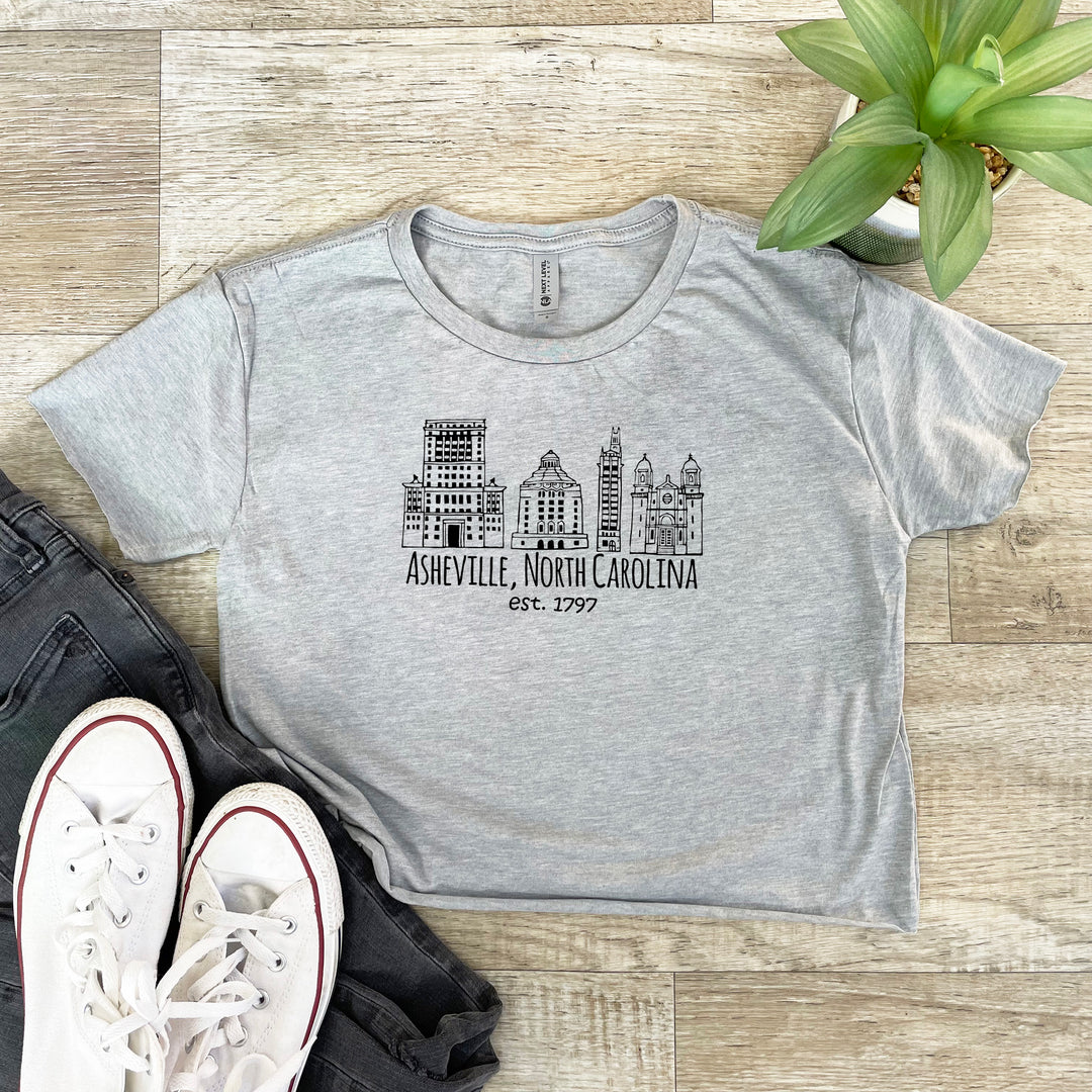 Downtown Historic Asheville NC - Women's Crop Tee