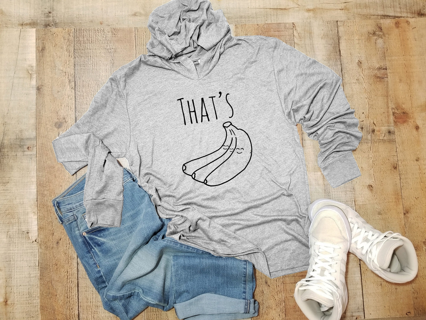 That's Bananas - Unisex T-Shirt Hoodie - Heather Gray