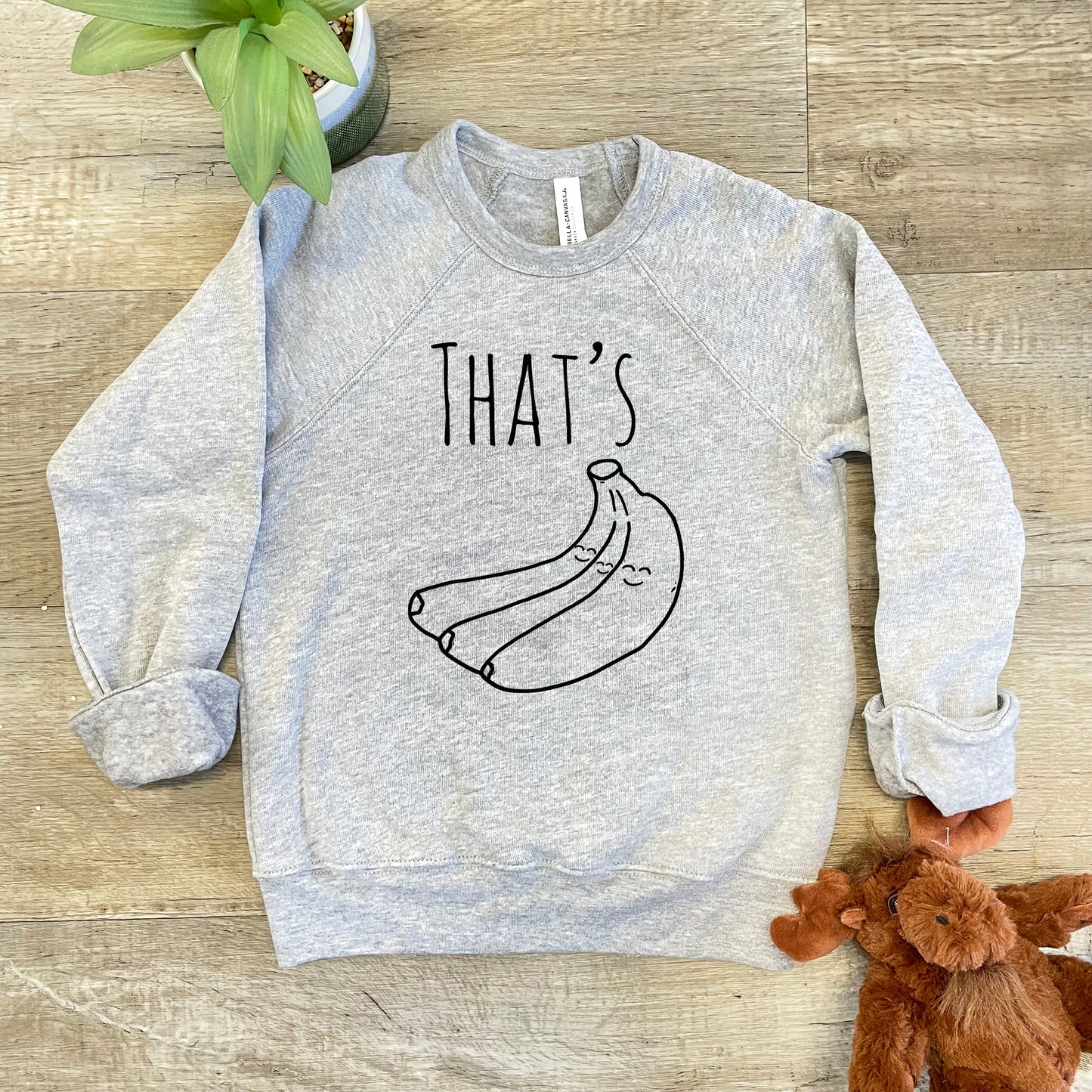 That's Bananas - Kid's Sweatshirt - Heather Gray or Mauve