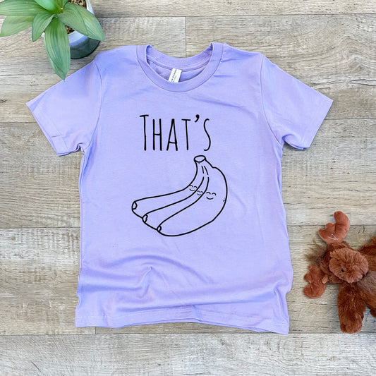 That's Bananas - Kid's Tee - Columbia Blue or Lavender