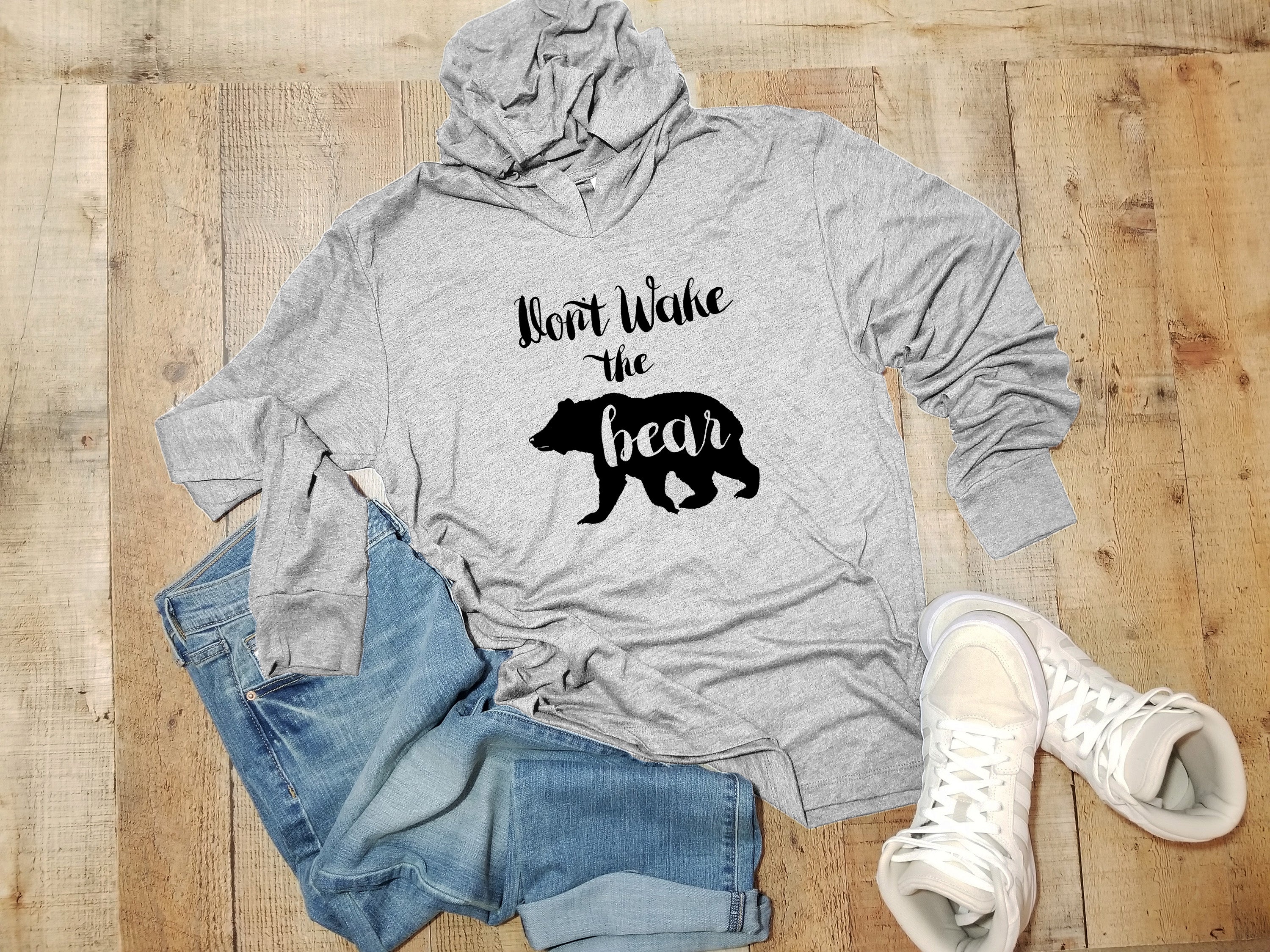 Don t Wake The Bear Unisex T Shirt Hoodie Heather Gray