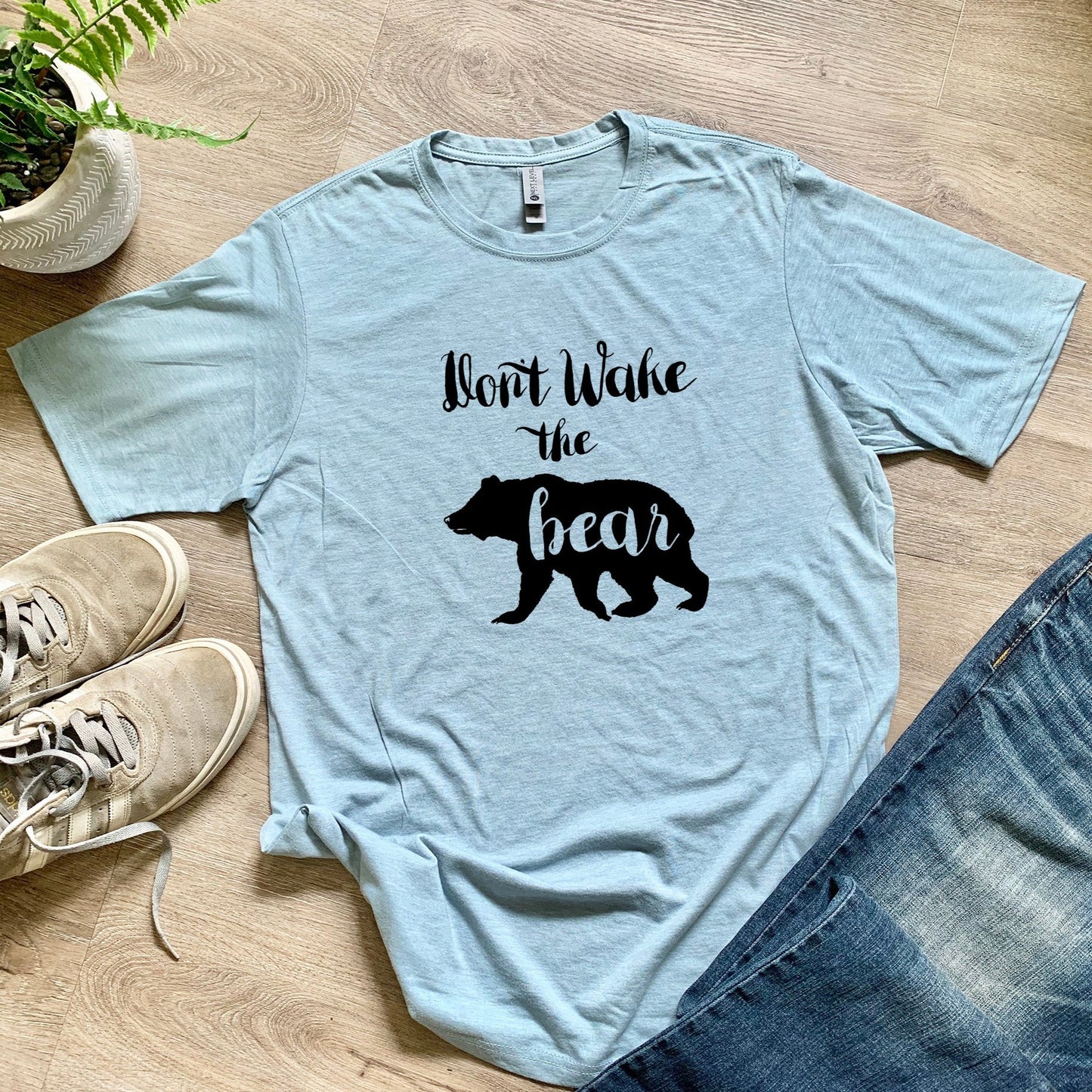 Don't Wake The Bear - Men's / Unisex Tee - Stonewash Blue or Sage