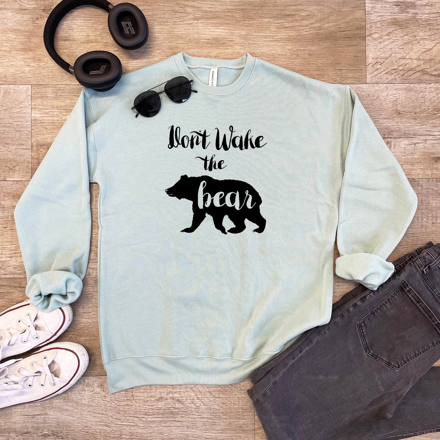 Don't Wake The Bear - Unisex Sweatshirt - Heather Gray or Dusty Blue