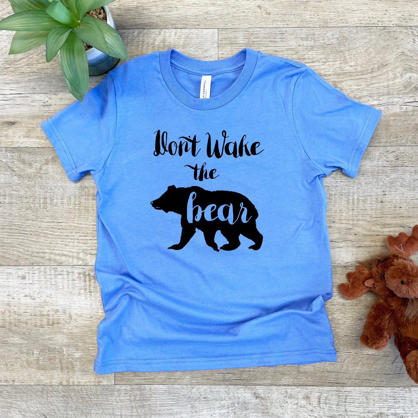 Don't Wake The Bear - Kid's Tee - Columbia Blue or Lavender