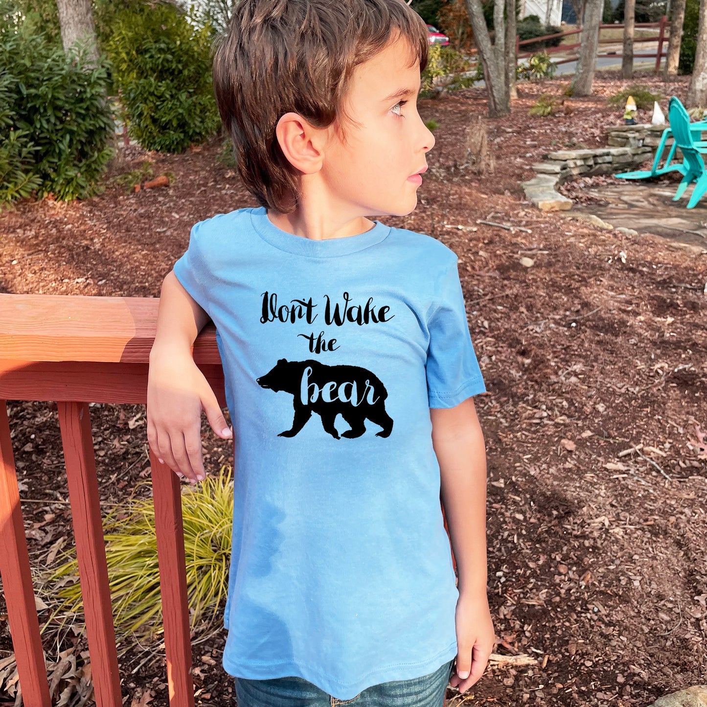 Don't Wake The Bear - Kid's Tee - Columbia Blue or Lavender