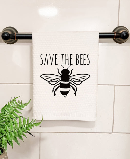 Save The Bees - Kitchen/Bathroom Hand Towel (Waffle Weave) - MoonlightMakers