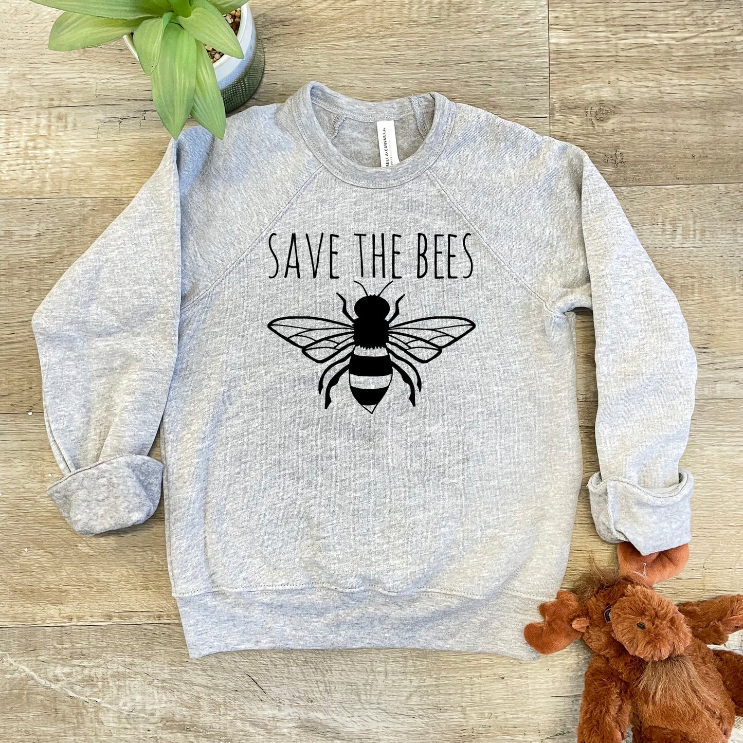Save The Bees - Kid's Sweatshirt - Heather Gray or Mauve