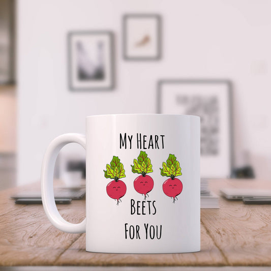 SALE - My Heart Beets For You - 11oz Ceramic Mug