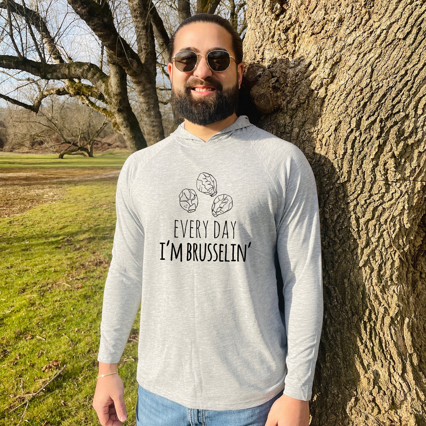 Everyday I'm Brusselin' - Unisex T-Shirt Hoodie - Heather Gray