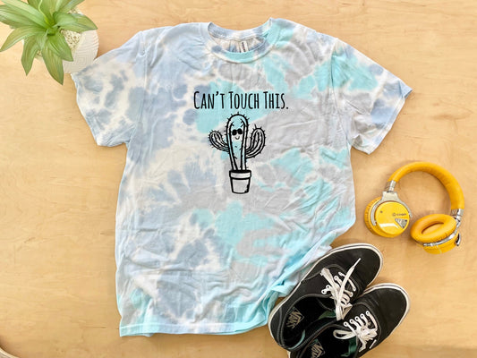 Can't Touch This (Cactus) - Mens/Unisex Tie Dye Tee - Blue