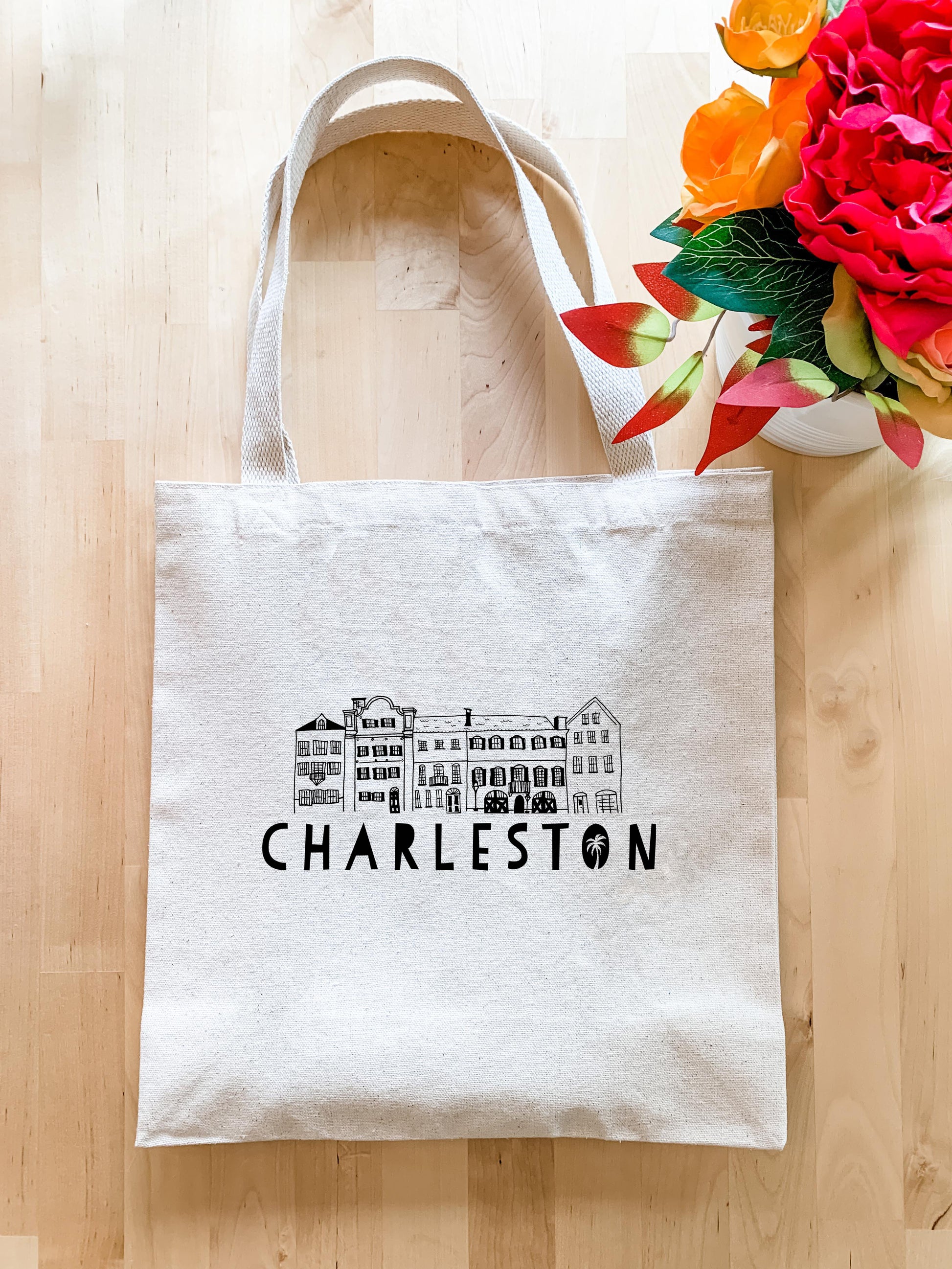 Charleston Rainbow Row - Tote Bag - MoonlightMakers