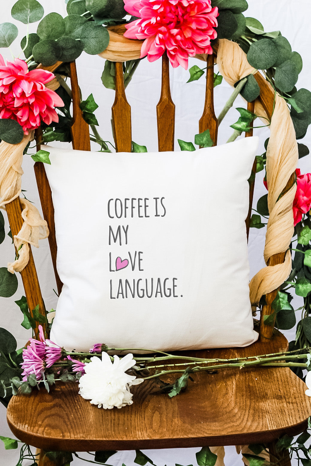 Coffee Is My Love Language - Decorative Throw Pillow - MoonlightMakers