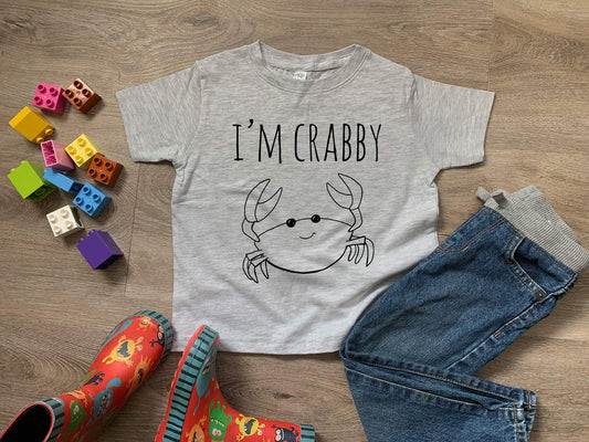 I'm Crabby - Toddler Tee - Heather Gray