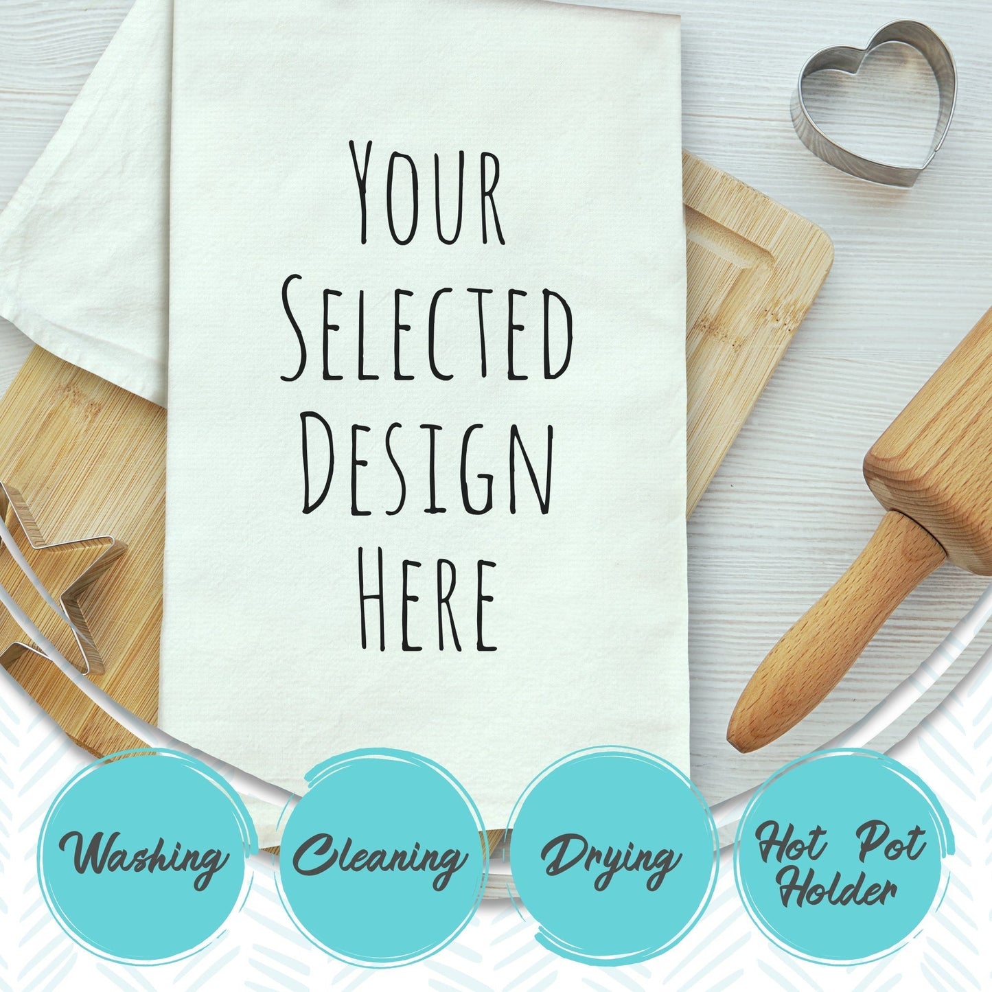 Custom / Personalized / Your City Desert (Stay Wild) Dish Towel - White Or Gray