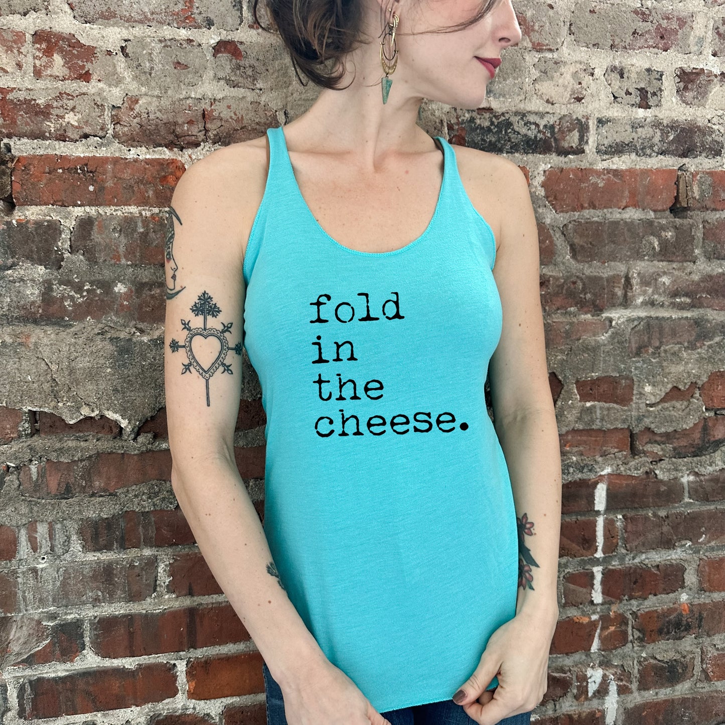 Fold In The Cheese (Schitt's Creek) - Women's Tank - Heather Gray, Tahiti, or Envy