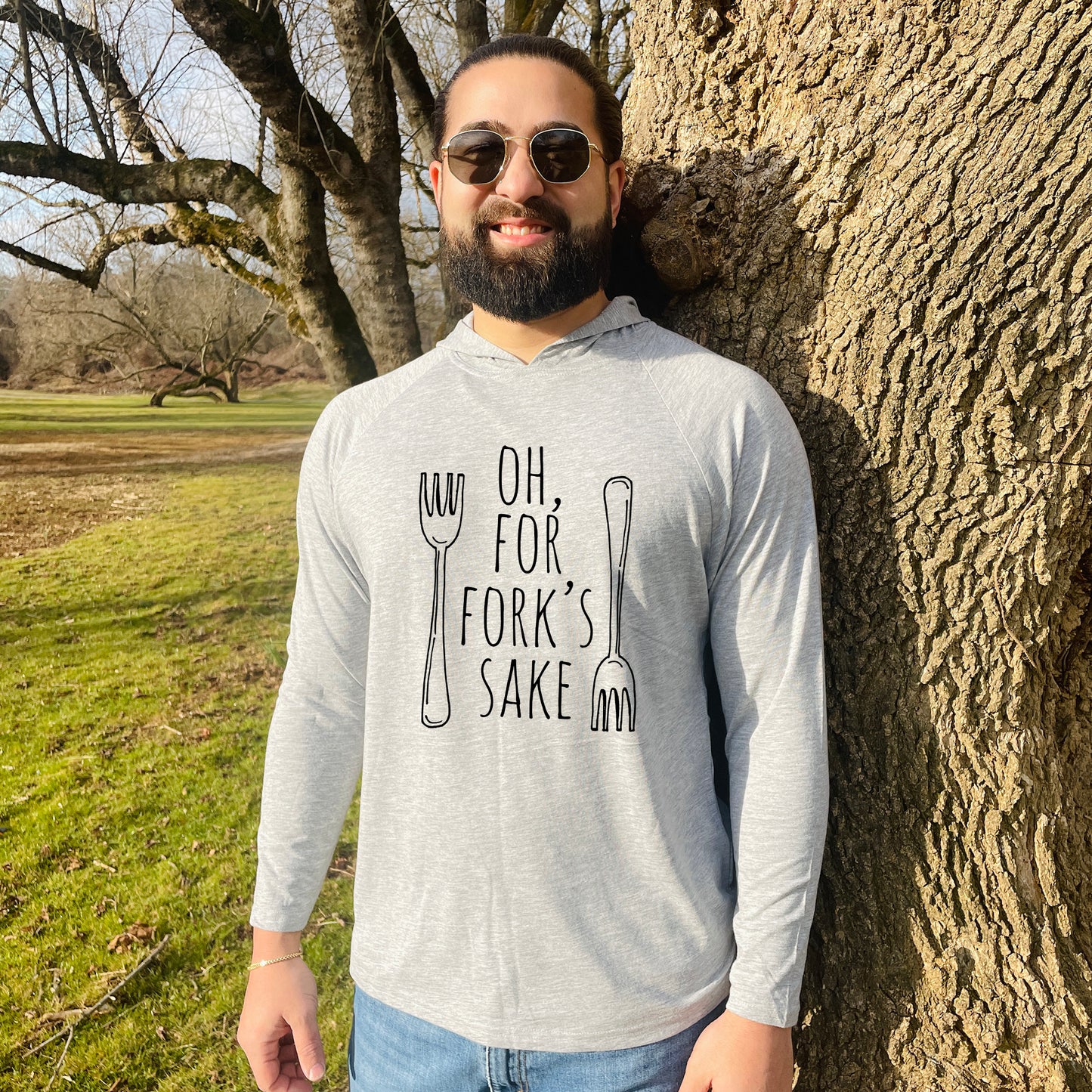 Oh For Fork Sake - Unisex T-Shirt Hoodie - Heather Gray