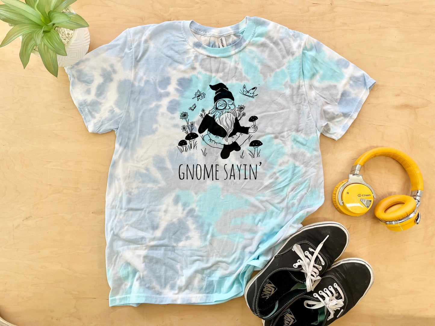 Gnome Sayin' - Mens/Unisex Tie Dye Tee - Blue