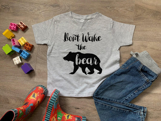 Don't Wake The Bear - Toddler Tee - Heather Gray