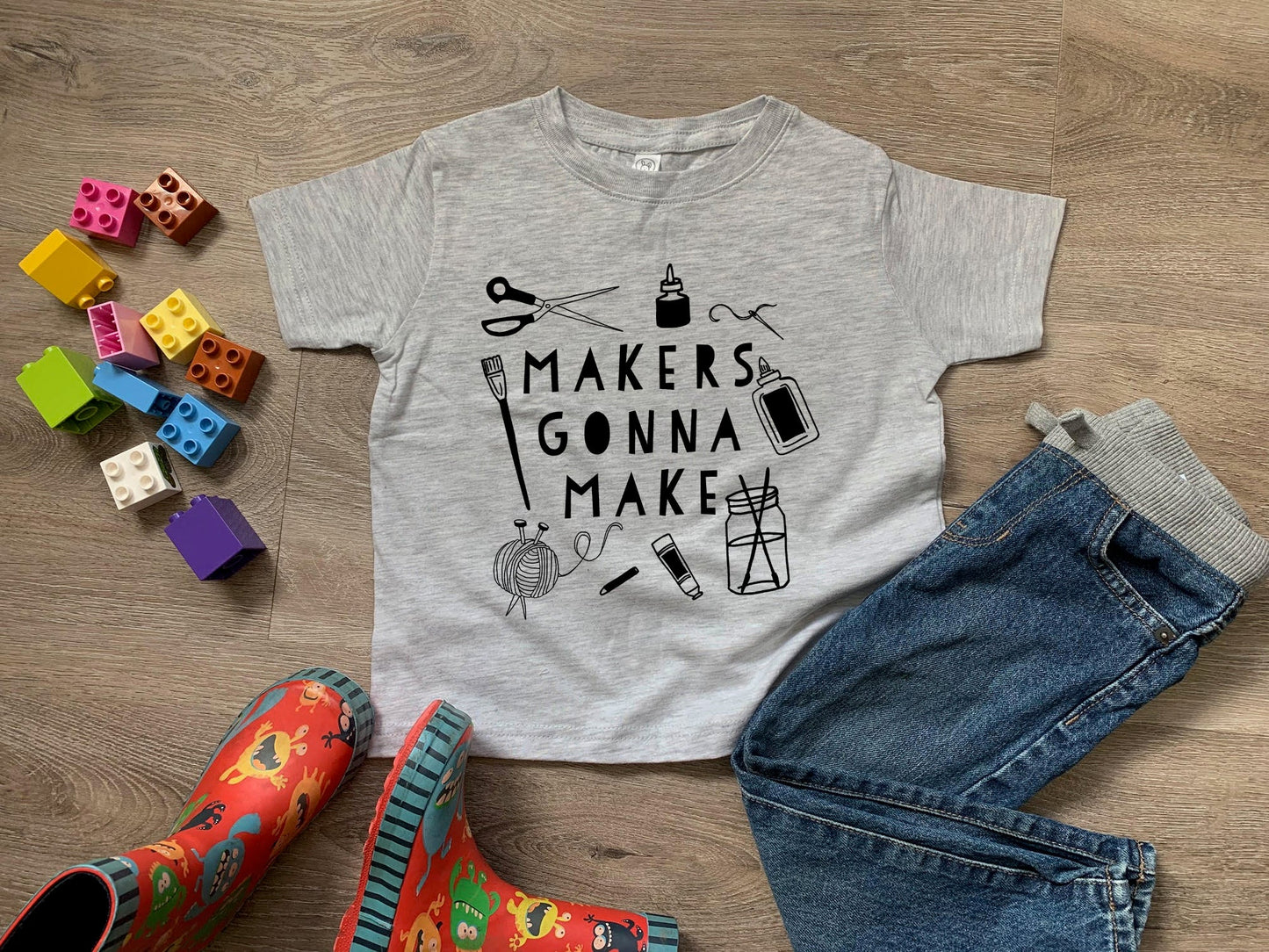 Makers Gonna Make - Toddler Tee - Heather Gray