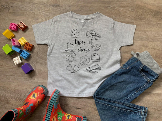 Types of Cheese - Toddler Tee - Heather Gray