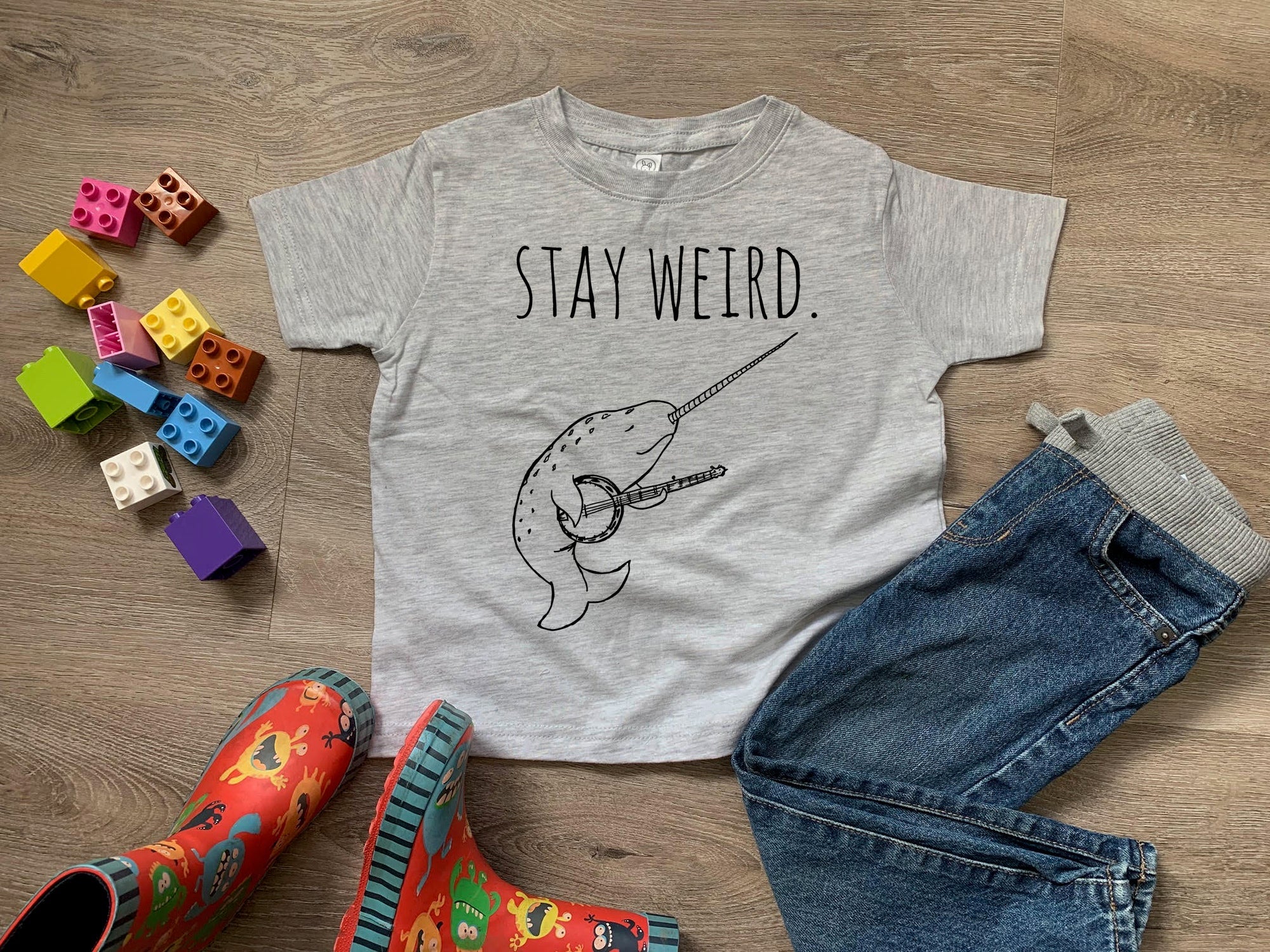 Stay Weird (Narwhal / Banjo) - Toddler Tee
