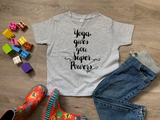 Yoga Gives You Superpowers - Toddler Tee - Heather Gray