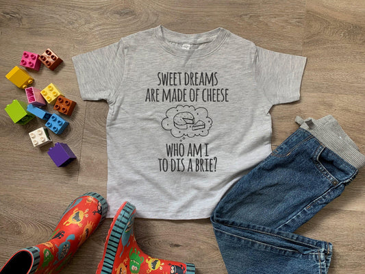 Sweet Dreams Are Made Of Cheese, Who Am I To Dis A Brie? - Toddler Tee - Heather Gray