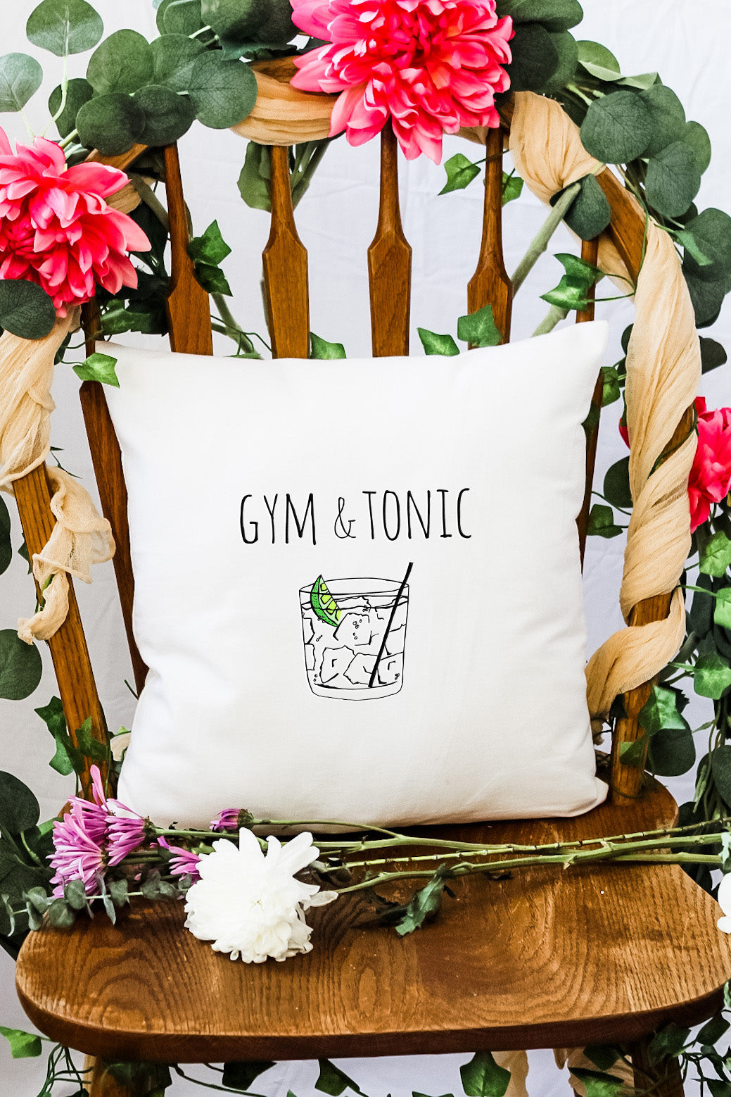 Gym & Tonic - Decorative Throw Pillow - MoonlightMakers